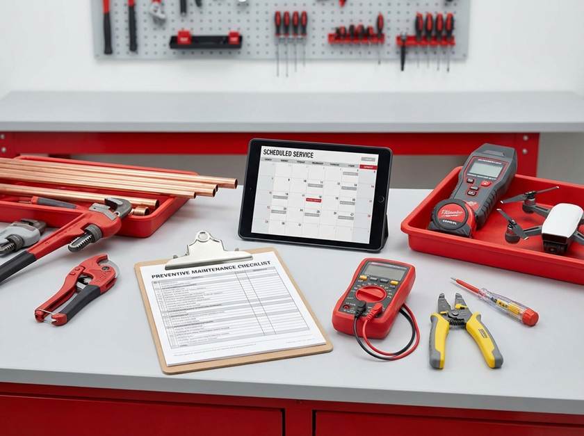 Property maintenance Sydney tools including plumbing electrical roofing inspection equipment for investment property managers