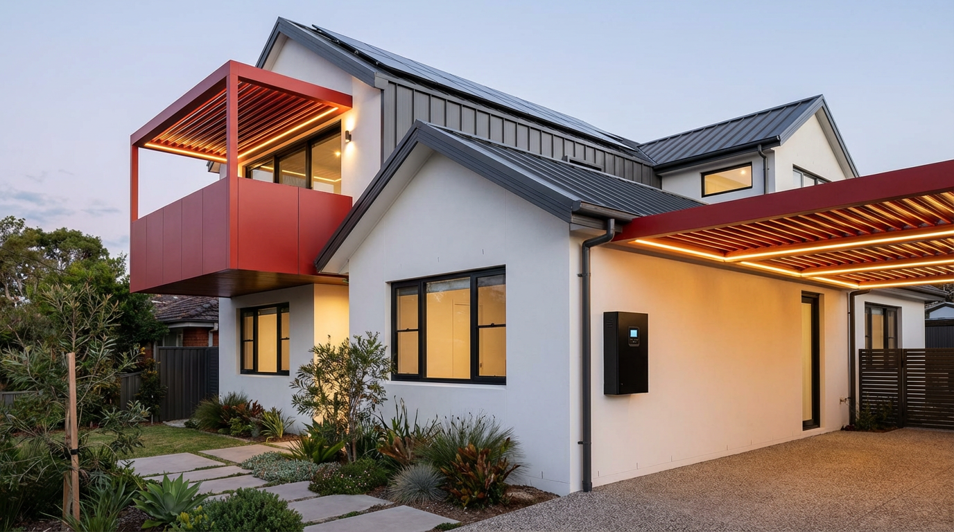 Energy efficient home with modern upgrades including solar panels and electrical systems reducing energy bills in 2026