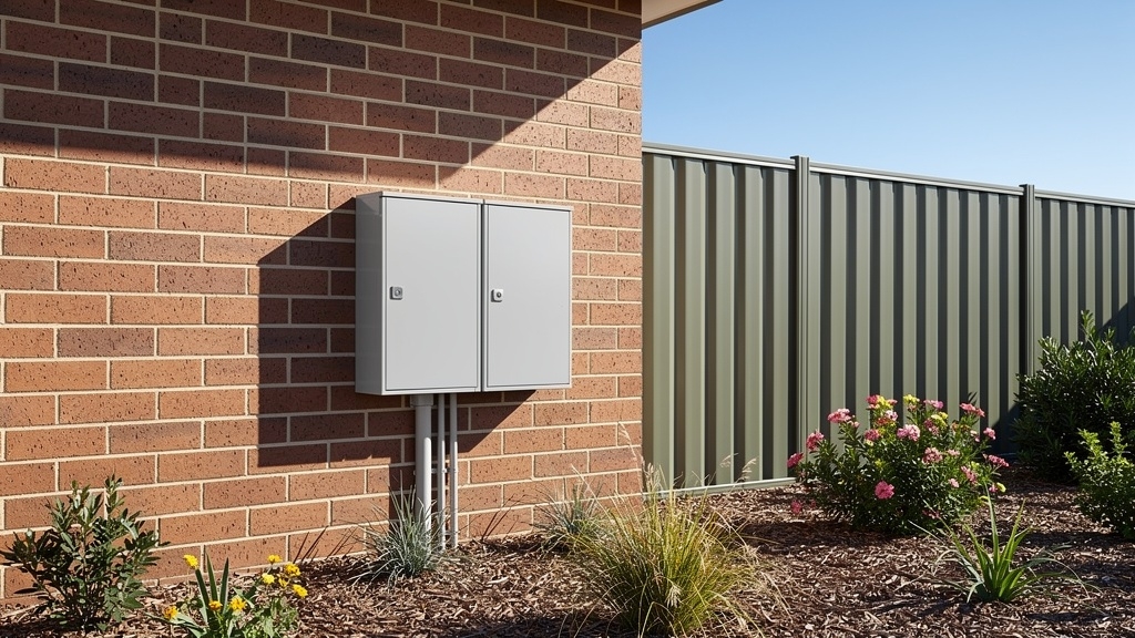 Residential meter box and switchboard on brick wall — landlord electrical compliance NSW guide 2026